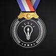 Metal Inlay Crystal Medal | https://www.bestnamebadges.com
