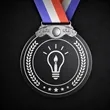 Metal Inlay Crystal Medal | https://www.bestnamebadges.com