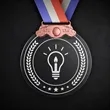 Metal Inlay Crystal Medal | https://www.bestnamebadges.com