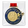 Metal Inlay Crystal Medal | https://www.bestnamebadges.com