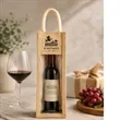 Clear Front 1 Wine Bottle Jute Totes | https://www.bestnamebadges.com