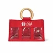 Clear Front Jute Gift Bags | https://www.bestnamebadges.com