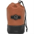 Leatherette Drawstring Valuables Pouch | https://www.bestnamebadges.com