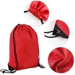 14" x 18" Polyester Drawstring Backpack | https://www.bestnamebadges.com