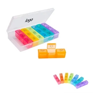 Weekly 7-Day Pill Box with 3 Times Per Day Compartments
