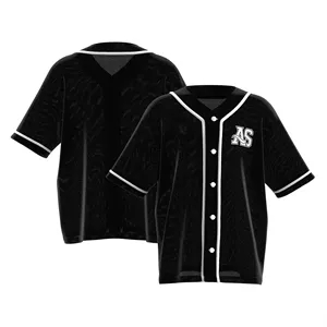 Classic Athletic Mesh Full Button Baseball Jersey