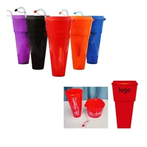 All-in-One Popcorn Holder with Integrated Soda Cup