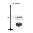 11" Standard Magnetic Car Flagpole Small Base-Hardware only | https://www.bestnamebadges.com