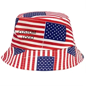 Full-Print Cotton Bucket Hat