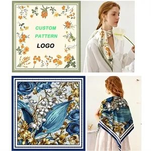 Custom 18 Momme Full Print 100% Silk Scarf