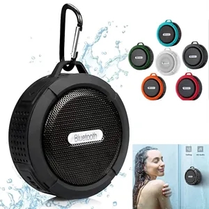Portable Waterproof Bluetooth Speaker with Clip