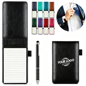 A7 Pocket-Sized Leather Notebook with Pen