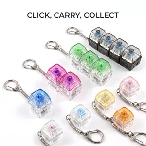 Transparent Four-Key Stress Relief Keychain