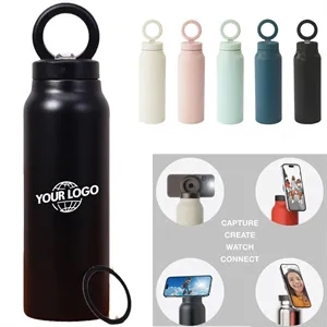 24 Oz Water Bottle with Magnetic Phone Holder