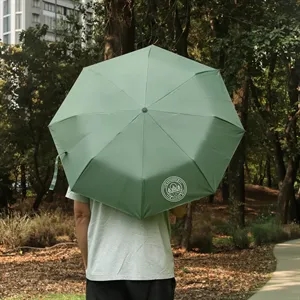 40" Arc Gem Wooden Handle Automatic Umbrella