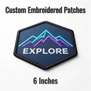 6 inches 100% Embroidered Patches - Iron on 