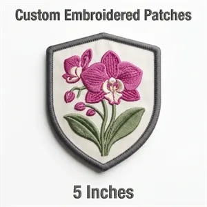 5 inches 100% Embroidered Patches - Iron on