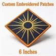 6 inches 100% Embroidered Patch - Sew on | https://www.bestnamebadges.com