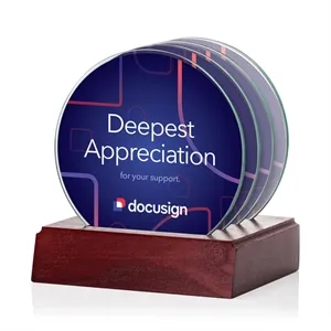 Barnaby VividPrint™ Coasters - Set of 4 on Rosewood