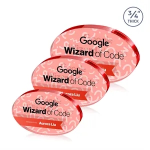 Baldus Oval VividPrint™ Double Sided Award - Red