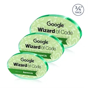 Baldus Oval VividPrint™ Double Sided Award - Emerald