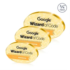 Baldus Oval VividPrint™ Double Sided Award - Gold