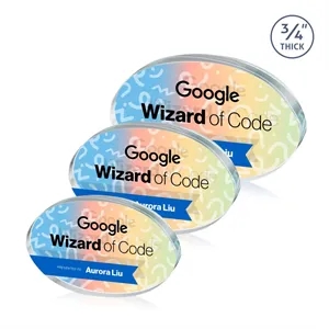 Baldus Oval VividPrint™ Double Sided Award - Clear