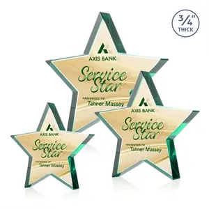 Esna Star VividPrint™ Double Sided Award - Emerald