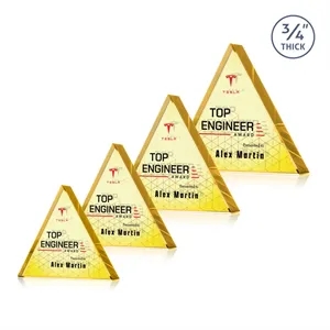 Adler Triangle VividPrint™ Double Sided Award - Gold