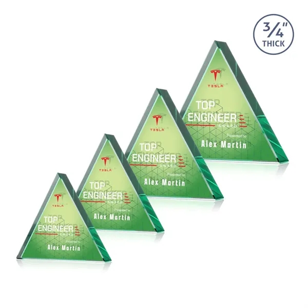 Adler Triangle VividPrint™ Double Sided Award - Emerald