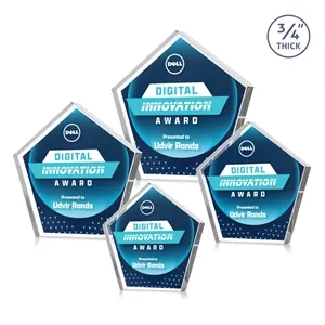 Belmar Pentagon VividPrint™ Double Sided Award - Clear