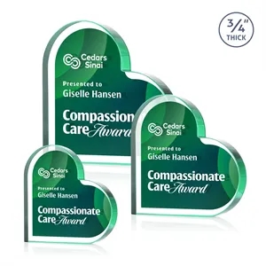 Davina Heart VividPrint™ Double Sided Award - Emerald