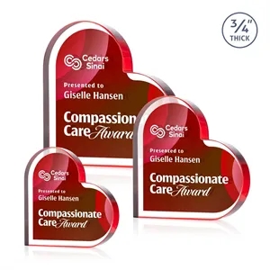 Davina Heart VividPrint™ Double Sided Award - Red