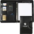 A4 Leather Zipper Portfolio With Handle And Calculator | https://www.bestnamebadges.com