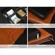 A4 Leather Zipper Portfolio With Handle And Calculator | https://www.bestnamebadges.com
