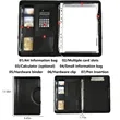 A4 Leather Zipper Portfolio With Handle And Calculator | https://www.bestnamebadges.com