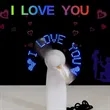 Pre-Programmed Handheld LED Flashing Fan Mini MultiColor | https://www.bestnamebadges.com