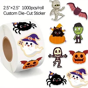 Custom Die-Cut Sticker 2.5 x 2.5 Inch Roll of 1000pcs