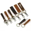 Portable Customizable Leather Keychain With Loop Clip | https://www.bestnamebadges.com