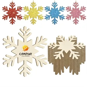 Diy Blank Wooden Snowflake Christmas Hanging Ornament