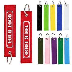 Custom Embroidered  Keychain Tags