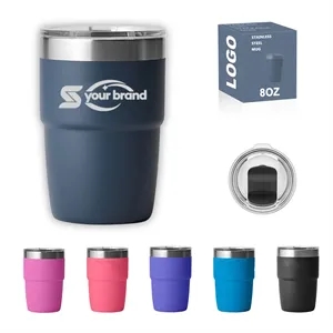 8 oz Stainless Steel Insulated Coffee and Wine Tumbler