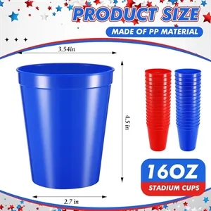16oz Reusable Plastic Cup