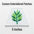 5 inches - 100% Custom Embroidered Patches - Hook & Loop | https://www.bestnamebadges.com