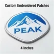 4 inches - 100% Custom Embroidered Patches - Hook & Loop | https://www.bestnamebadges.com
