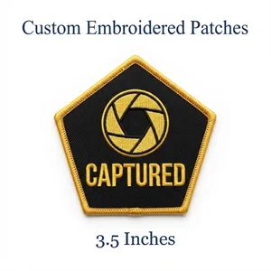 3.5 inches - 100% Custom Embroidered Patches - Hook & Loop