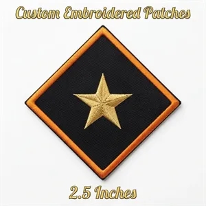2.5 inches - 100% Custom Embroidered Patches - Hook & Loop