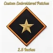 2.5 inches - 100% Custom Embroidered Patches - Hook & Loop | https://www.bestnamebadges.com