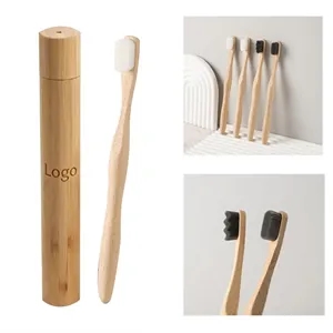 Soft Bamboo Toothbrush With Container