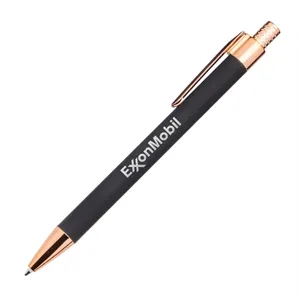 Avison Clicker Ballpoint Pen w/Rose Gold Accents
